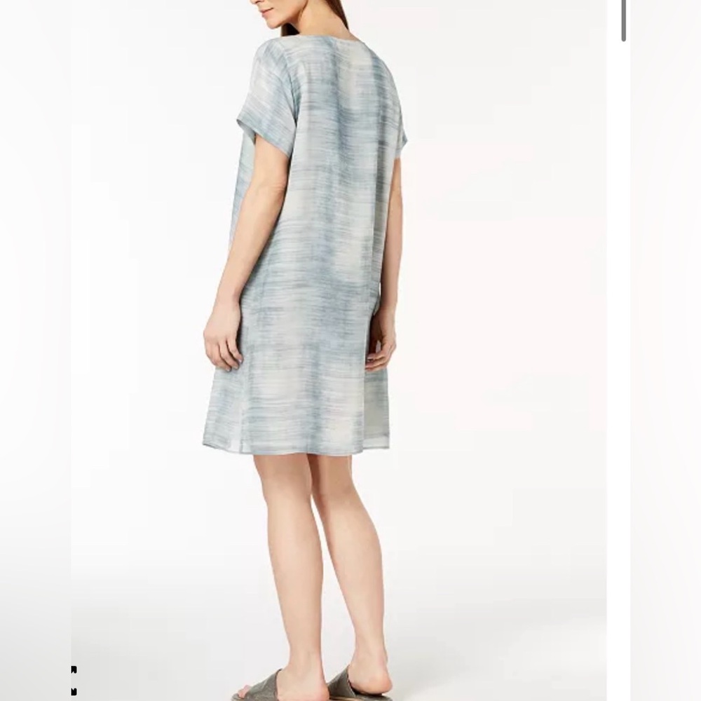 Eileen Fisher silk boatneck dress xl